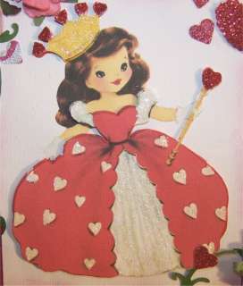 Vintage  Retro Queen of Hearts Easel Card with Box  