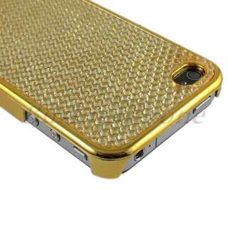 Golden Shining Bling Soft Rubber Gold Chrome Skin Case Cover For 