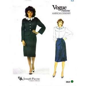   Designer Joseph Picone Jacket Skirt Blouse Suit Size 10   Bust 32 1/2