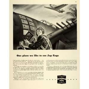  1943 Ad Bethlehem Steel Co US Pilots Steel Ammunition 
