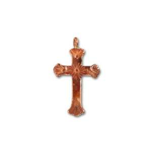    Small Copper Cross Pendant with Top Loop Arts, Crafts & Sewing