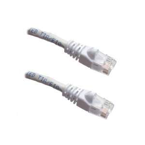  White Ethernet Network, Patch Cable, Molded Snagless Boot 