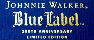 Rare Johnnie Walker Blue 200th Anniversary Limited Edition 750ml Label 