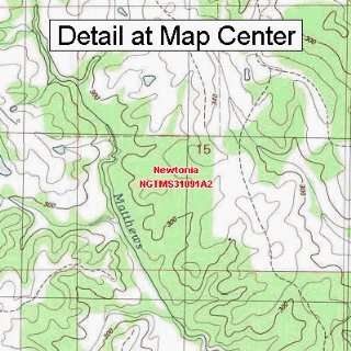 USGS Topographic Quadrangle Map   Newtonia, Mississippi 