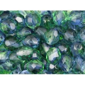    Polished Bead 8mm Blue and Green (25pc Pack) Arts, Crafts & Sewing