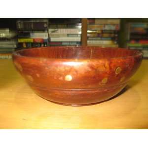 Beautiful Wooden Bowl with Golden Spots 