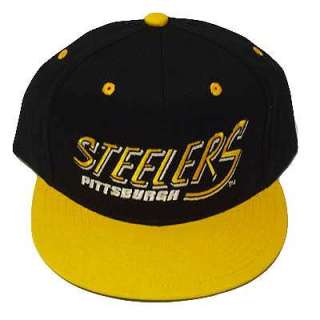 NFL PITTSBURGH STEELERS BLK OLD SCHOOL SNAPBACK CAP HAT  