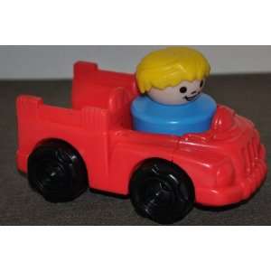   Blond Boy & Red Truck Replacement Figure Doll Toy 