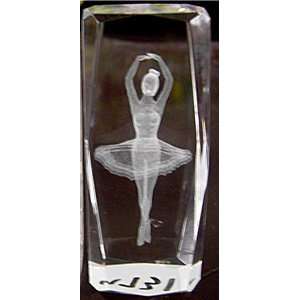 3d Laser Cut Ballerina Crystal