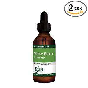  Gaia Herbs Vitex Elixir 2 Ounce Bottles (Pack of 2 