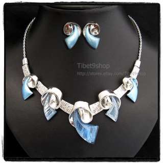 Sets Wholesale Coloured Glaze Tibetan Fashional Necklace Earrings 