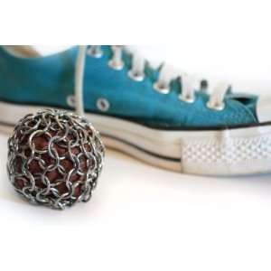   Hacky Sack Leather And Chainmail   RED (Footbag)