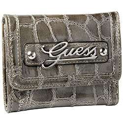Guess Womens Celeste Grey Tri fold Wallet  Overstock