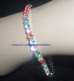 10strands Rhinestone Crystal Blinking Stretch Bracelets  