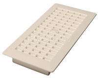 Decor Grates 4 x 8 White Plastic Floor Register  