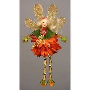  Orange Little Flower Fairy Flower Bud Fairy 6 Ornament 