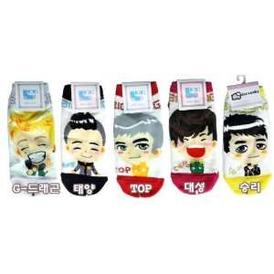 Big Bang Tonight Kpop Socks 5 Pairs Featuring Taeyang, G Dragon, Top 