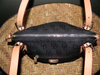 Dooney & Bourke Small Black Monogramed Canvas Purse Handbag  