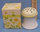 Avon Vintage White Milk Glass Jar with Box Buttercup Flower Holder 