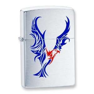    Eagle Tattoo Brushed Chrome Zippo Lighter: Arts, Crafts & Sewing