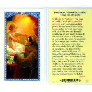  : Prayer to Recover Lost Things Holy Card (800 471): Kitchen & Dining