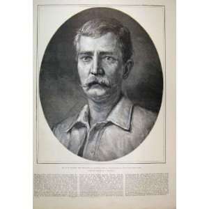   1889 Portrait Stanley Explorer Africa Congo Free State