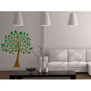  Tree With Beautiful Leaves Art Wall Decal Sticker: Home 