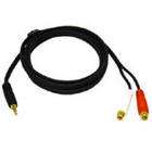 CABLESTOGO 40424 3.5MM STEREO FEMALE TO 2 RCA MALE Y CABLE