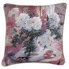   Tea at Marguerites Decorative Floral Accent Throw Pillow 17 x 17