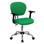Flash MidBack Mesh Task Chair with Arms and Chrome Base Bright Green