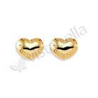 VistaBella New 14k Gold Bonded Greek Key Heart Love Stud Earrings