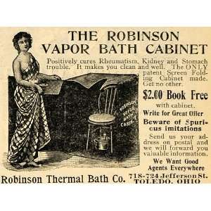  1900 Ad Robinson Vapor Bath Cabinet Thermal Rheumatism 