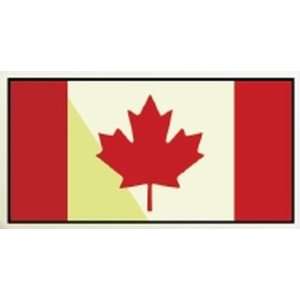  Labels CANADIAN FLAG 1 1/2 x 3 Lumi Glow Flex