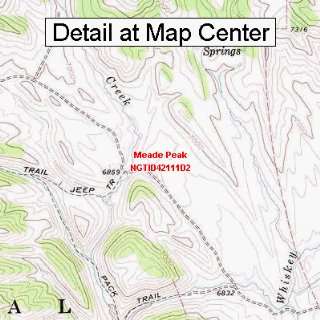 USGS Topographic Quadrangle Map   Meade Peak, Idaho (Folded/Waterproof 