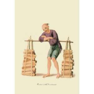 Exclusive By Buyenlarge Porter with Firewood 12x18 Giclee on canvas 