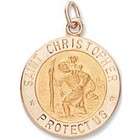  Christian Jewelry   14k Gold ST Christopher Medals pendant or charm
