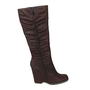 Womens Boot Biscuit Tall Wedge   Brown  Mia 2 Shoes Womens Boots 