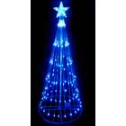 LB International 4 Blue LED Light Show Cone Christmas Tree Lighted 
