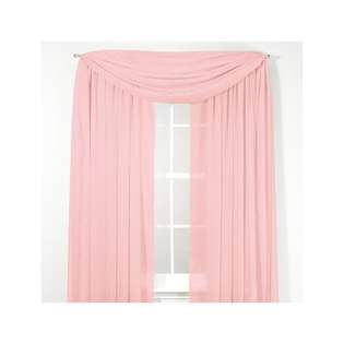 Elegance Voile Sheer Curtain Pink 40 x 216 in. Scarf 