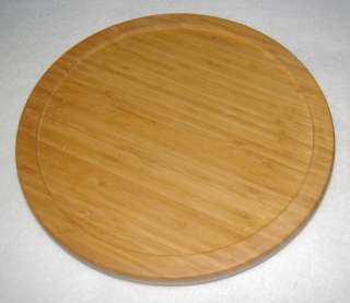 Bamboo 14 in lazy susan turntable kitchen   