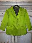 marc jacobs bright green silk jacket size 4 