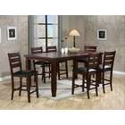 Crown Mark 7 pc Bardstown dark wood finish counter height dining table 