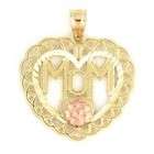 JewelBasket 14k Yellow Gold Heart Pendants Mothers Jewelry   14k 