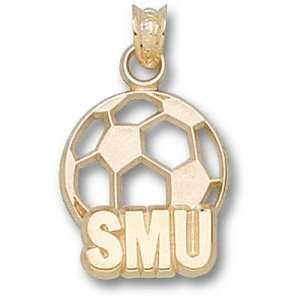 Southern Methodist University SMU Soccerball Pendant (Gold Plated 
