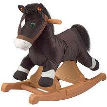  Plush Rocking Horse   Talking Black Pony   Rock N Rider   ToysRUs