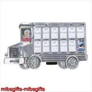Pewter Childrens School Years Bus 13 Slot Photo Frame  