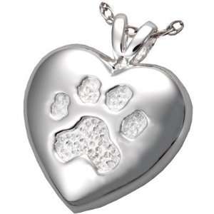  Paw Print Heart Cremation Jewelry: Home & Kitchen