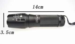 1600 Lm Zoomable CREE XM L T6 LED 26650 18650 3x AAA Zoom Flashlight 