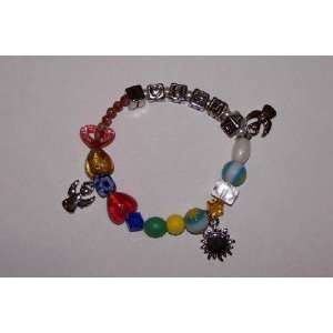   Grandma Glass Beaded Story Bracelet Size Large #40565: Home & Kitchen