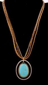 SILPADA Sterling Silver Bronze & Blue Green Howlite Pendant Necklace 